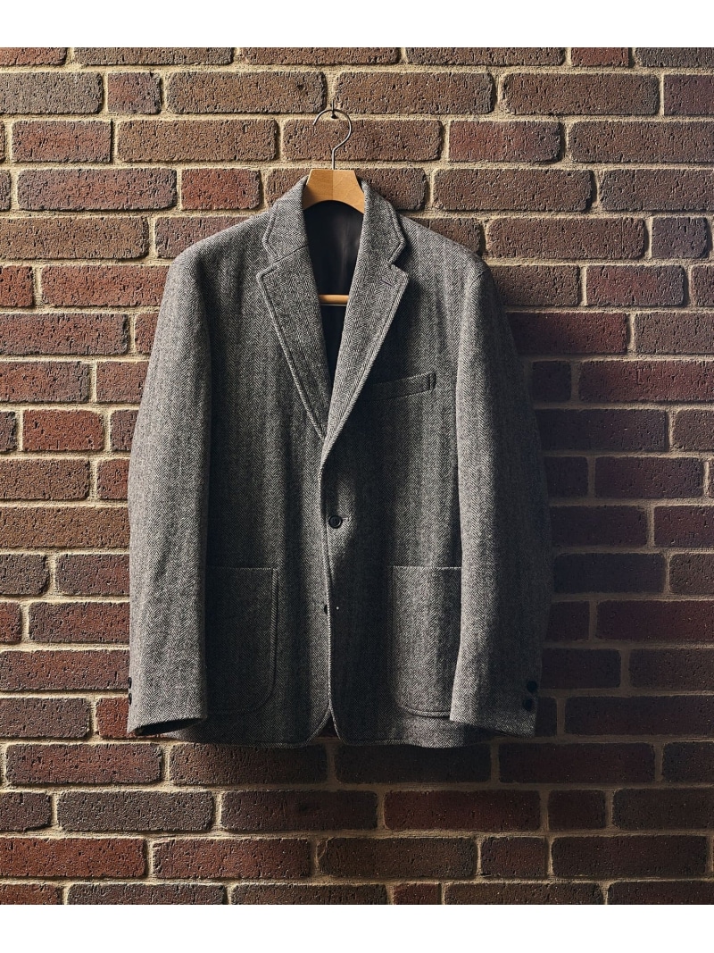 【SALE／30%OFF】SHIPS MEN SHIPS: AUTHENTIC ヘリンボーン スポーツ ブレザー シップス ジャケット・アウター テーラードジャケット・ブレザー グレー【RBA_E】【送料無料】