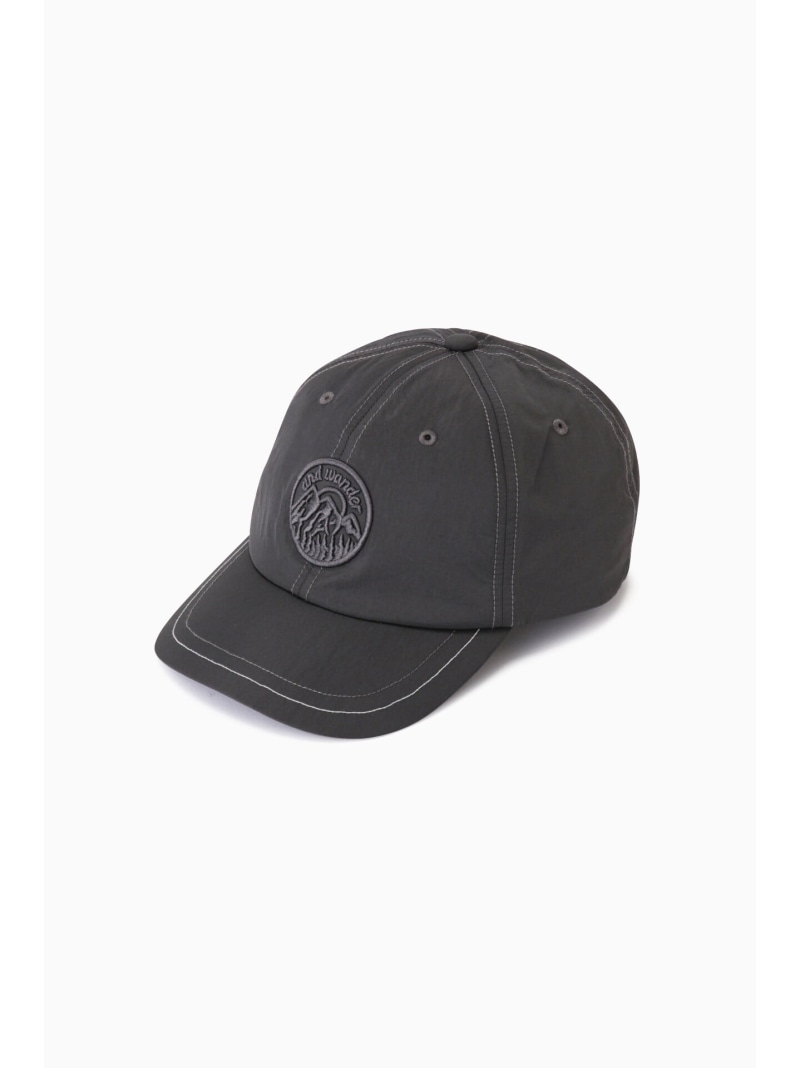 and wander Ny patch cap アンドワンダー 帽子 その他の帽子 ブルー グレー イエロー ブラック【送料無料】