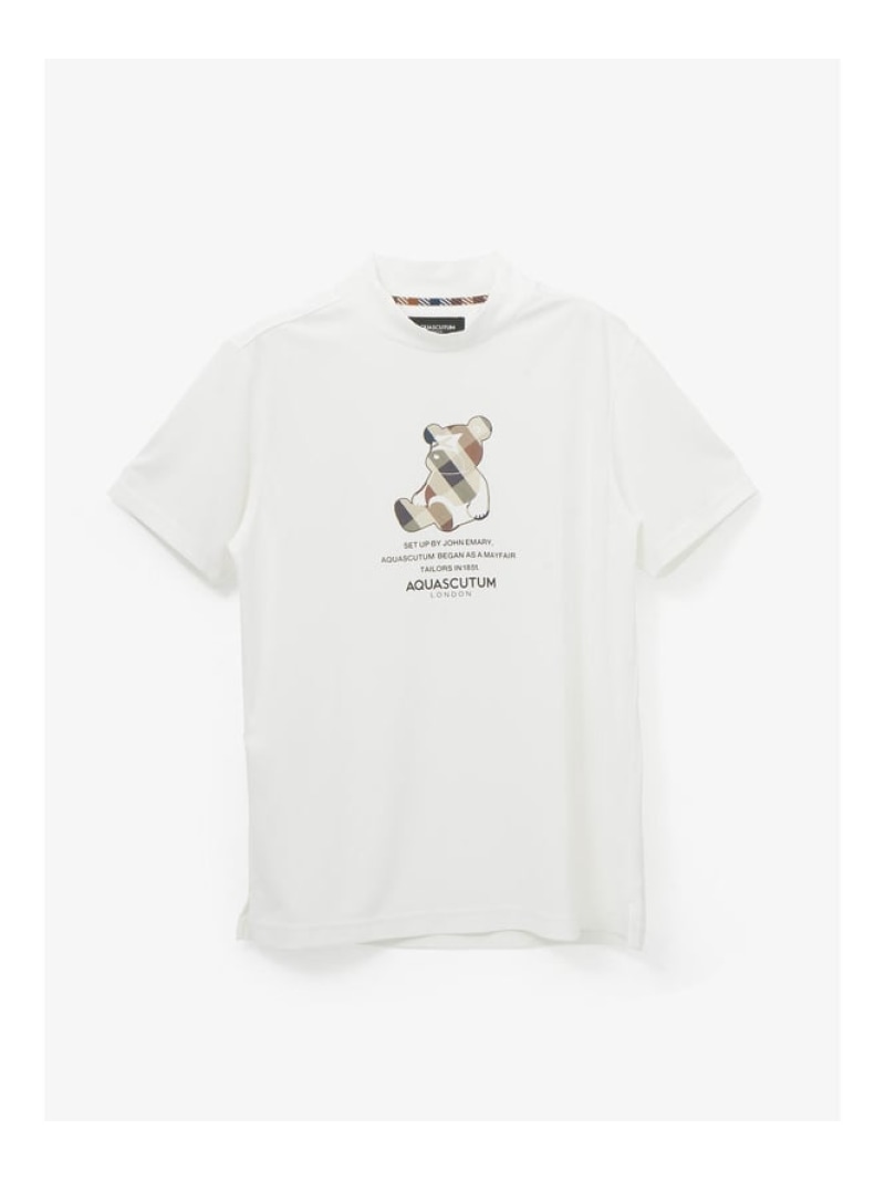 【SALE／30%OFF】Aquascutum GOLF GOLF MEN クラブチェックベアTシャツ アクアスキュータム トップス カットソー・Tシャツ ブラック ホワイト ネイビー【RBA_E】【送料無料】