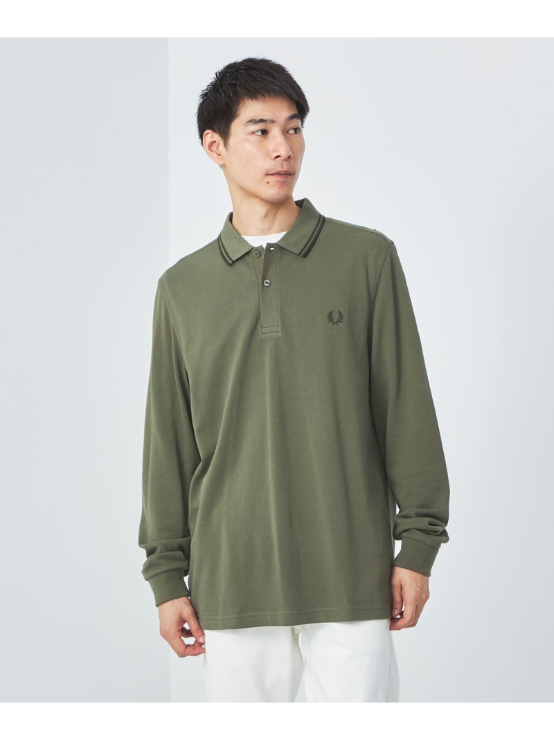 UNITED ARROWS green label relaxing ＜FRED PERRY＞ツインティップ ポロシャツ ユナイテッドアローズ グリーンレーベルリラクシング トップス ポロシャツ ホワイト グリーン ブラック【送料無料】