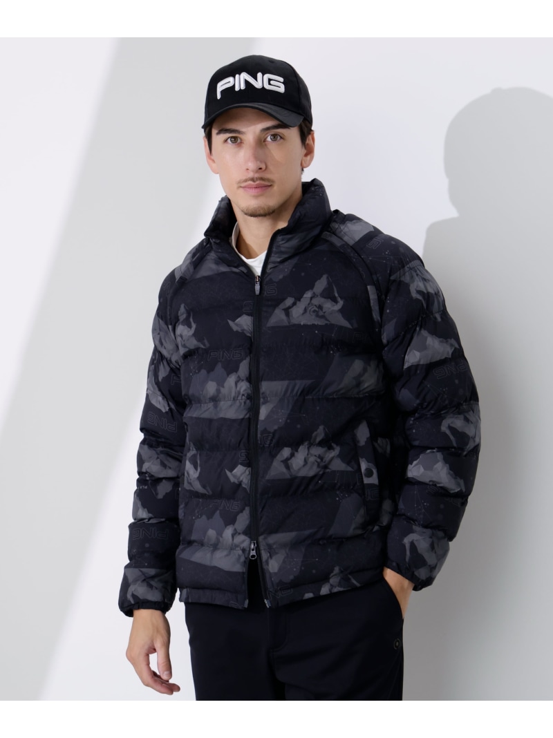 楽天市場】ピン PING ハイブリッド ダウンジャケット [Black×Black