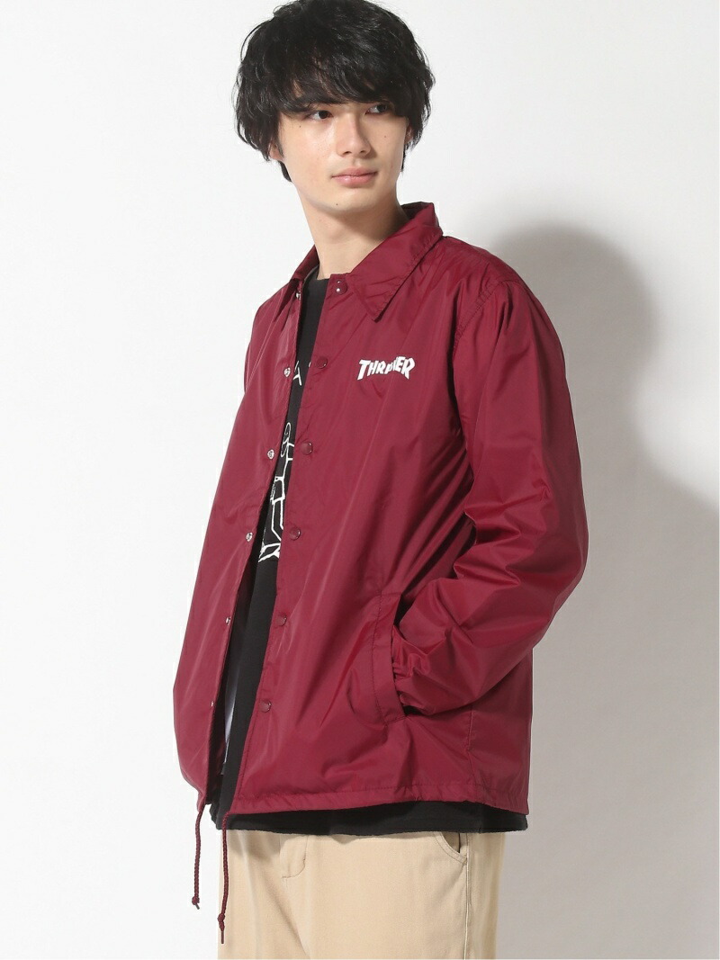 注目の Thrasher Thrasher U Mag Logo コーチ ジャケット スラッシャー バイ リフルページ コート ジャケット ナイロンジャケット ブラック レッド グリーン ネイビーw 日本全国送料無料 Hughsroomlive Com