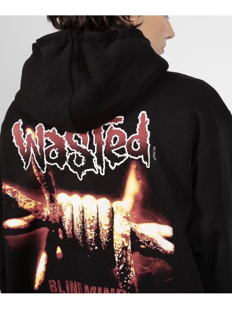 WASTED PARIS 【WASTED PARIS】HOODIE ZIP BLIND ネバーマインドザエックスユー／チカシツプラス トップス パーカー・フーディー ブラック【送料無料】