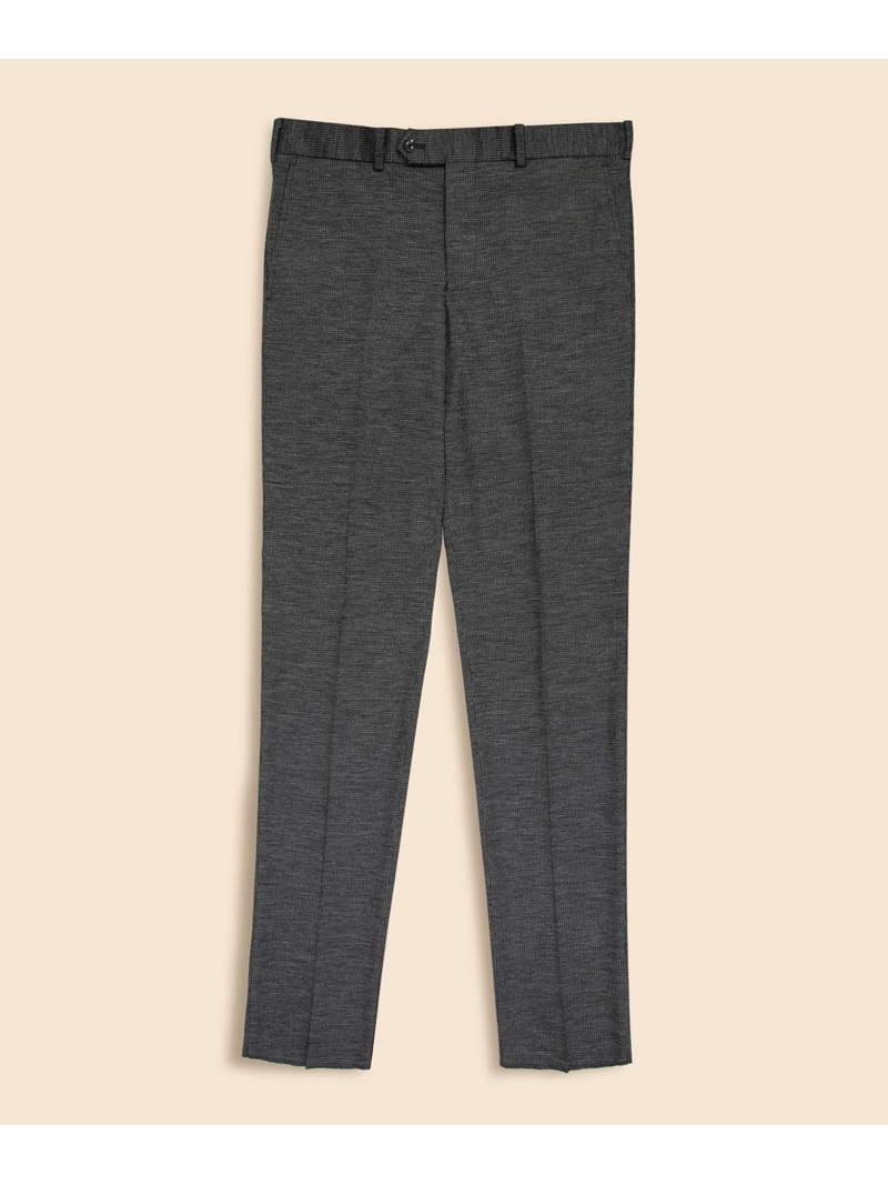 【SALE／20%OFF】BROOKS BROTHERS ウール ニット ハウンドトゥース プレーンフロント トラウザーズ Slim ブルックス ブラザーズ パンツ スラックス・ドレスパンツ グレー ネイビー【RBA_E】【送料無料】