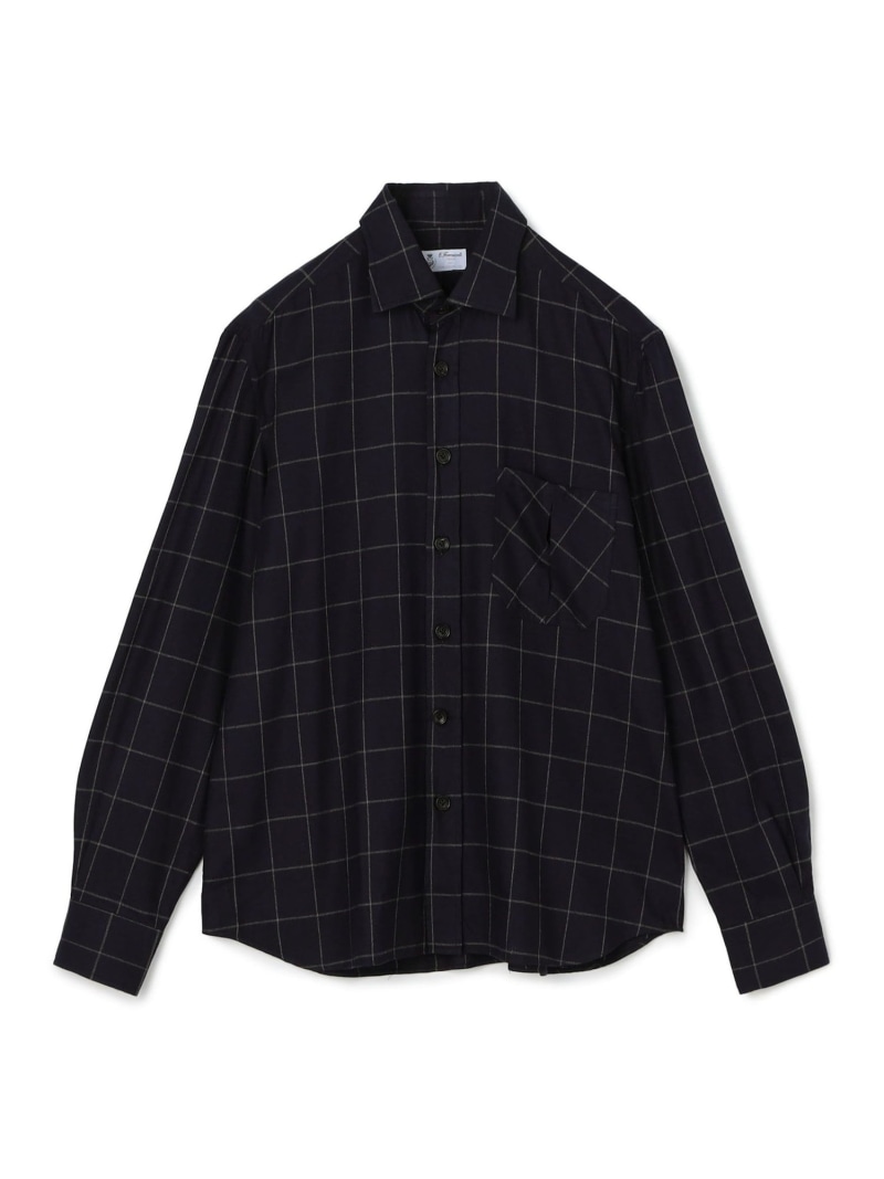 【SALE／40%OFF】TOMORROWLAND BUYING WEAR ERRICO FORMICOLA コットンチェック オーバーシャツ トゥモローランド トップス シャツ・ブラウス ネイビー【RBA_E】【送料無料】