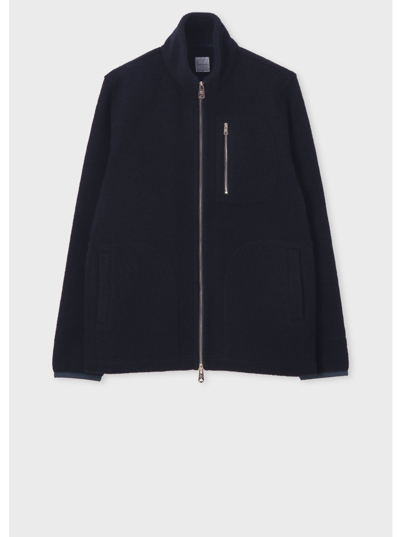 Paul Smith ボアフリース ジップアップブルゾン ポール・スミス ジャケット・アウター その他のジャケット・アウター ネイビー パープル【送料無料】