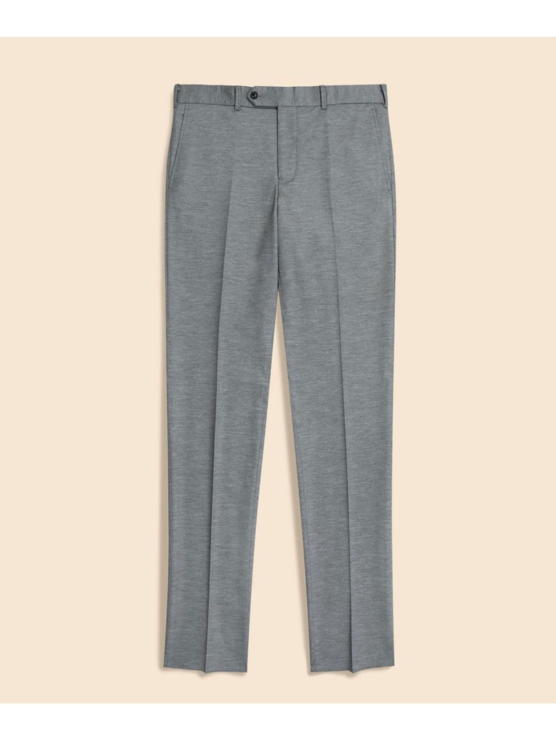 BROOKS BROTHERS ウール/ポリエステル モクロディ ニット プレーンフロント トラウザーズ Slim ブルックス ブラザーズ パンツ スラックス・ドレスパンツ グレー【送料無料】