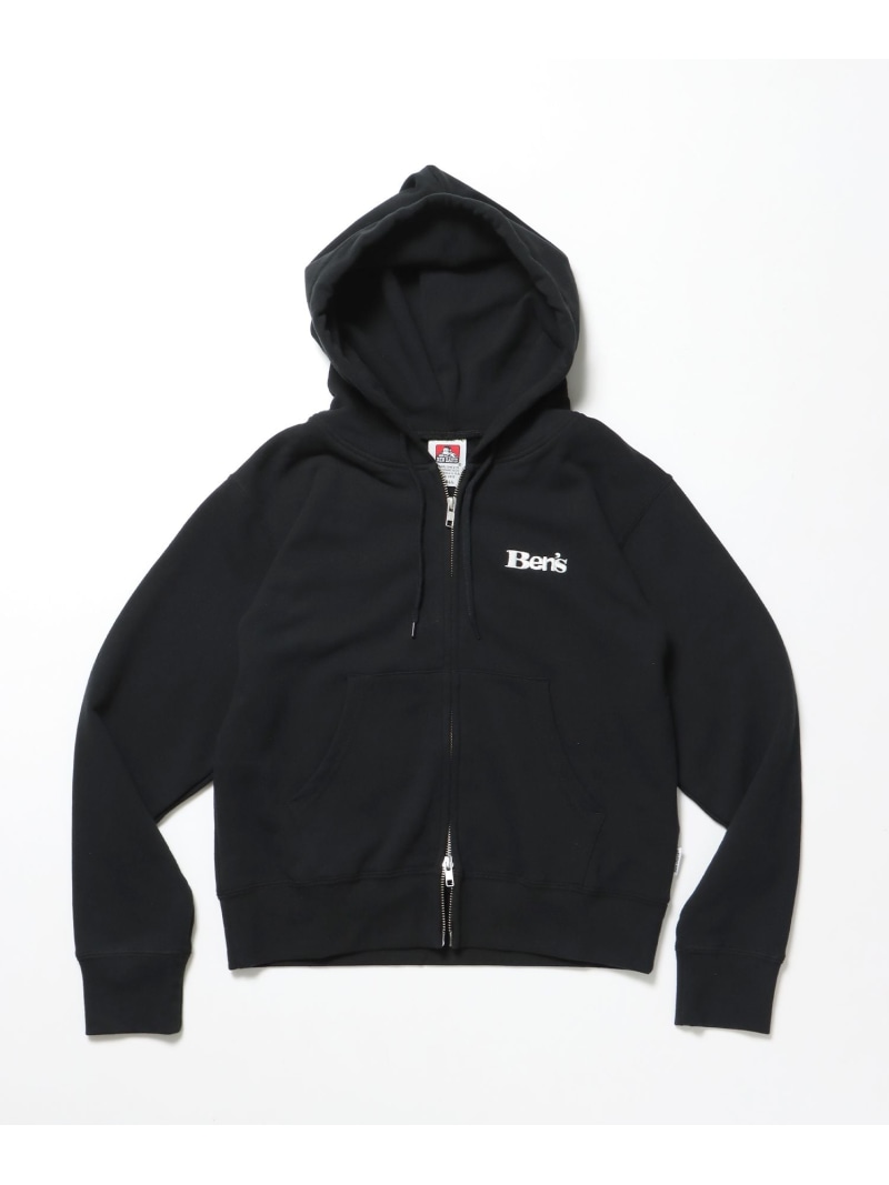 BEN DAVIS / WHITE LABEL 【BEN DAVIS(ベンデイビス)】70'S FIT ZIP HOODIE / ジップパーカー 刺繍 フーディ ダブルジップ 裏毛 短丈 ナバル トップス パーカー・フーディー レッド ブラック ネイビー グレー【送料無料】