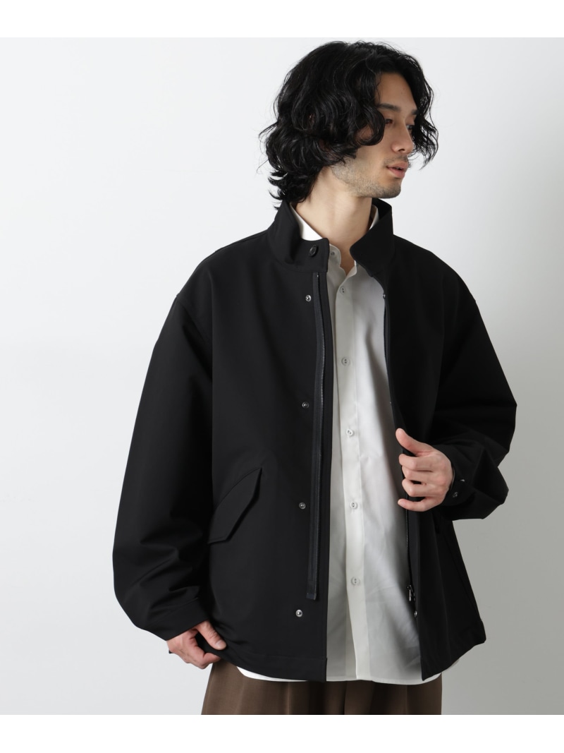 【SALE／20%OFF】NANO universe ドレープショートモッズブルゾン ナノユニバース ジャケット・アウター ブルゾン・ジャンパー ネイビー ホワイト ブラック【RBA_E】【送料無料】｜ Fashion Men