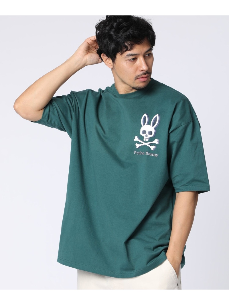 Psycho Bunny [WEB限定]グラフィックBUNNY Tシャツ サイコバニー トップス カットソー・Tシャツ ブラック ホワイト【送料無料】
