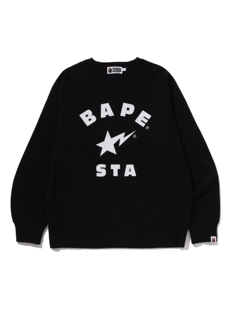 A BATHING APE BAPE STA CREWNECK SWEATSHIRT ア ベイシング エイプ トップス スウェット・トレーナー グレー ブラック【送料無料】