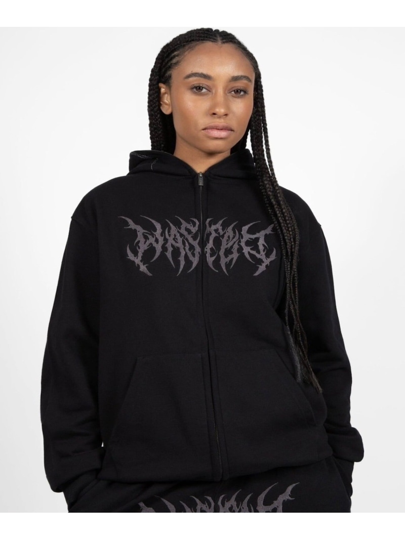 WASTED PARIS 【WASTED PARIS】HOODIE FULL ZIP SNATCH ネバーマインドザエックスユー／チカシツプラス トップス パーカー・フーディー ホワイト ブラック【送料無料】｜ Fashion Men