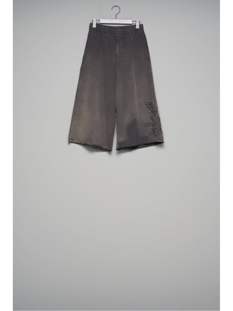 MASU FLOWER EMBROIDERY SWEAT SHORTS エムエーエスユー パンツ ジャージ・スウェットパンツ ブラック【送料無料】