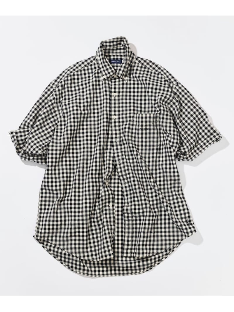 NAUTICA ブリーチギンガム ショートスリーブ シャツ フリークスストア トップス シャツ・ブラウス レッド ブラック ネイビー【送料無料】
