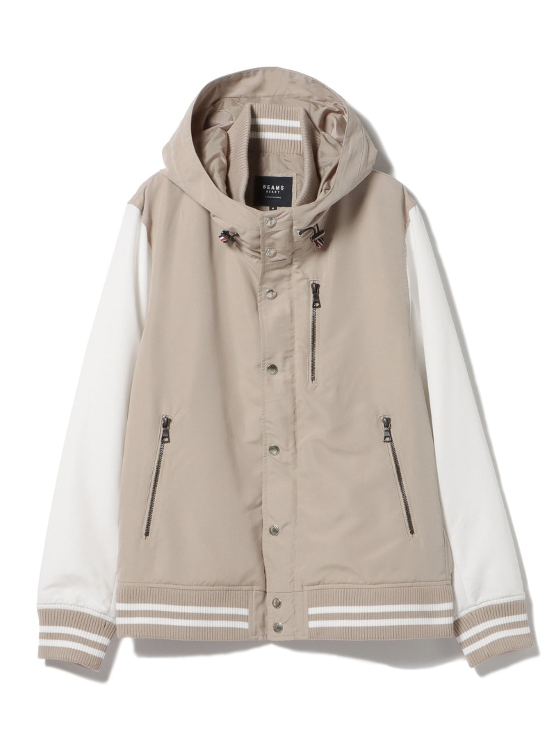安心の定価販売 楽天市場 Sale 10 Off Beams Heart Beams Heart スタジアム フーディーブルゾン ビームス ハート コート ジャケット ブルゾン ベージュ ネイビー Rba E 送料無料 Rakuten Fashion Men 50 Off Haringeylawcentre Org Uk