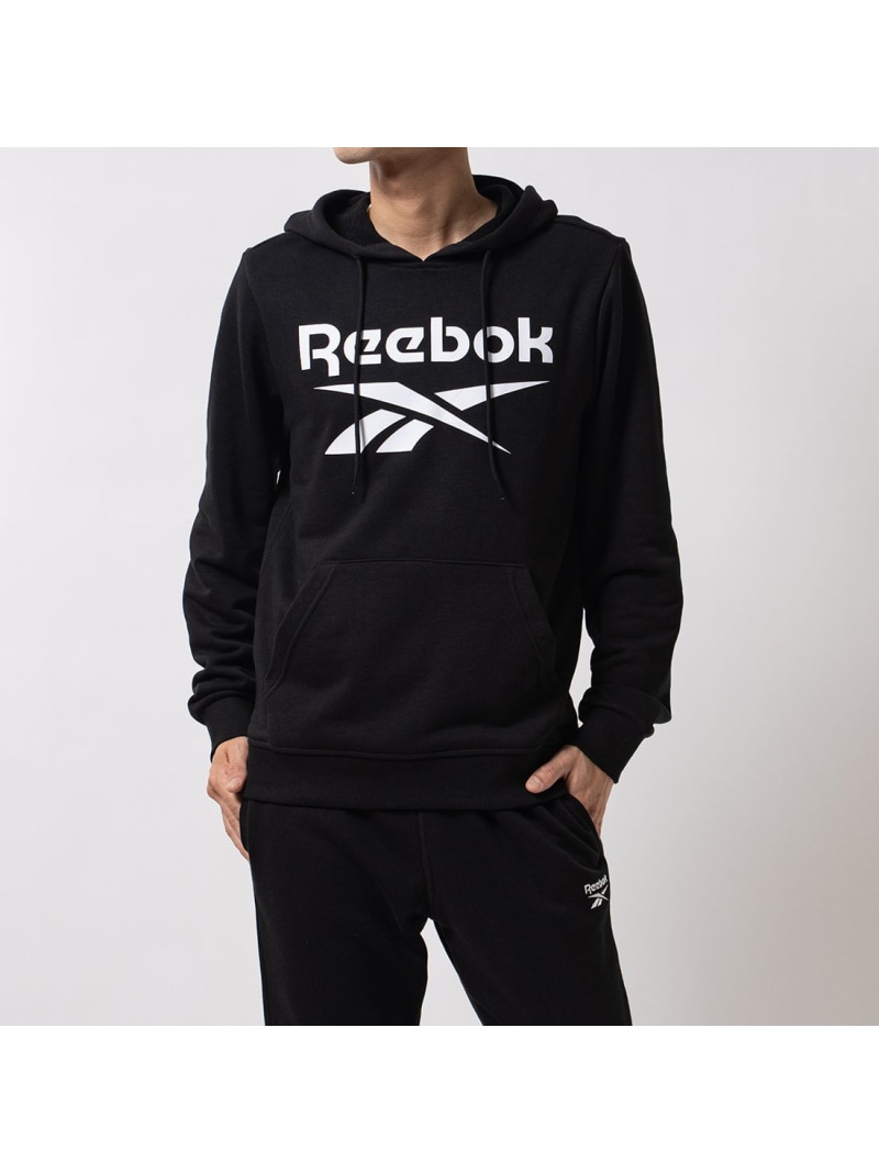 Reebok ビッグロゴフーディー / REEBOK IDENTITY BIG LOGO FT HOODIE リーボック トップス パーカー・フーディー 黒いこと 薄墨色【貨物輸送無料】