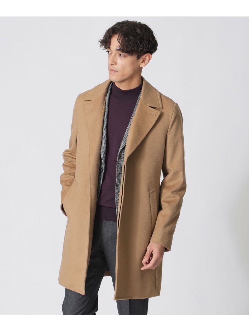 【SALE／25%OFF】Paul Stuart 【HOUSTON】カシミヤ混ビーバーシングルアルスターコート ポール・スチュアート ジャケット・アウター その他のジャケット・アウター グレー ネイビー ベージュ【RBA_E】【送料無料】