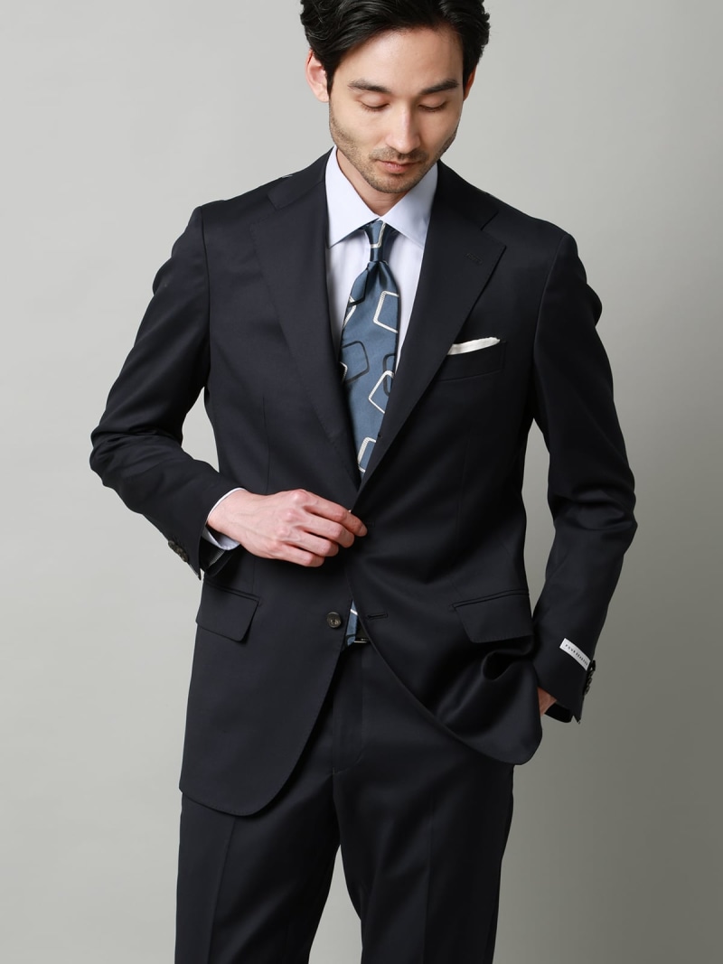 SUIT SQUARE 背広 3つ名取り草 Loro Piana 365 無地 TR27 背広 真四角 背広・フォーマル セットアップ背広 米国海軍【貨物輸送無料】