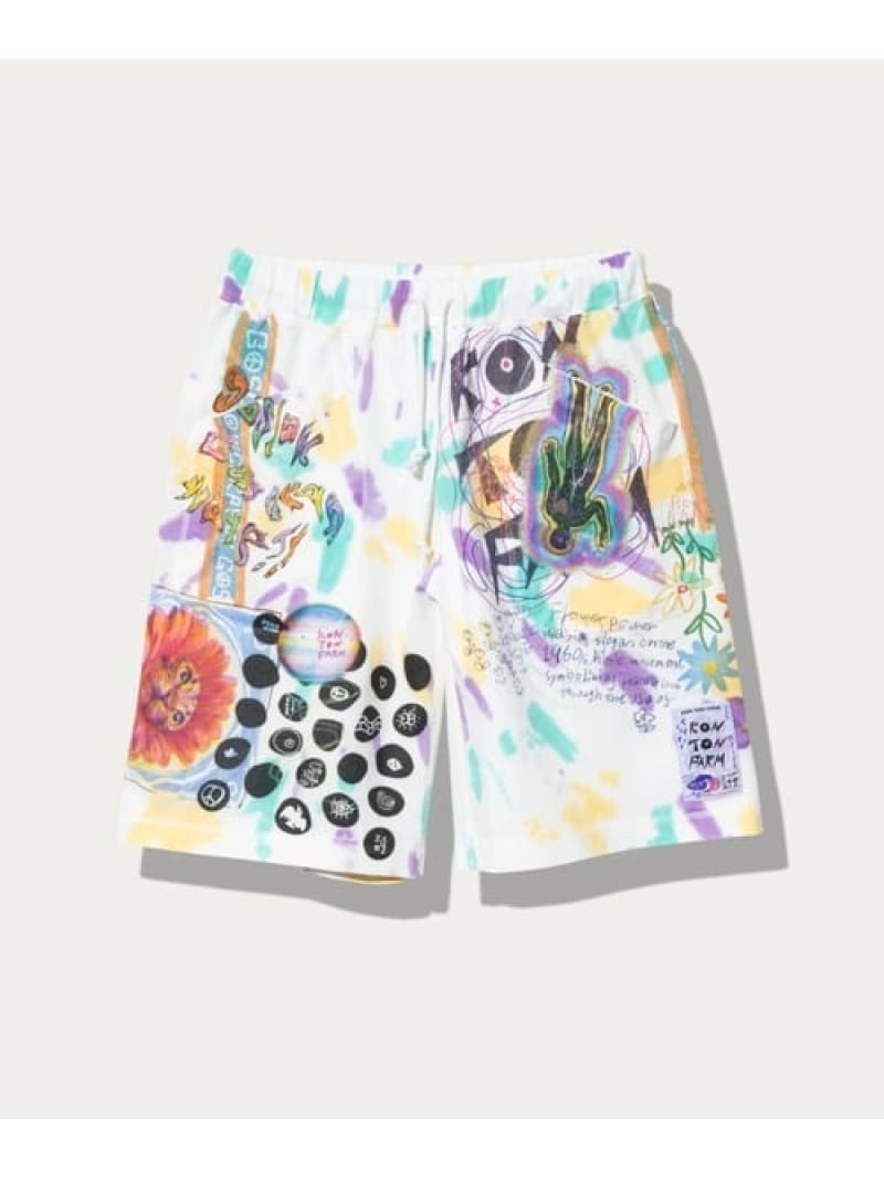 go slow caravan 32/1三本引き揃えヘビー天竺 TI落書きカオス TRA ハーフパンツ (MENS) ゴースローキャラバン パンツ その他のパンツ【送料無料】