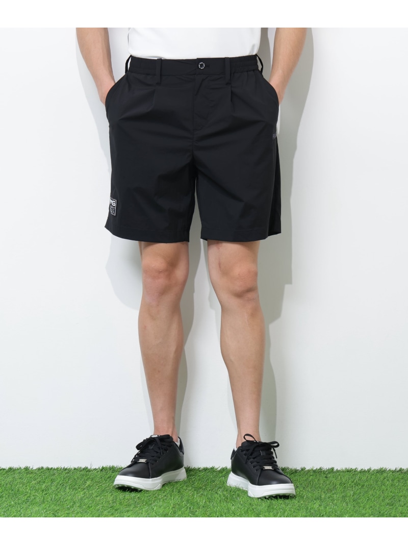 PING APPAREL ドライタッチナイロンストレッチタフタショートパンツ ＜GOLD＞ (MENS) ピン お召しもの トップス より良い・ジレ ベージュ 黒いこと【貨物輸送無料】