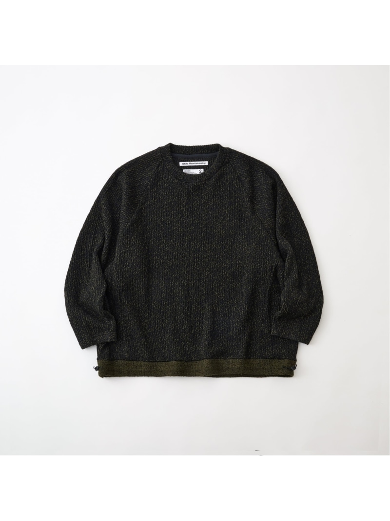 【SALE／40%OFF】White Mountaineering White Mountaineering/(M)MELANGE WIDE RAGLAN PULLOVER ホワイトマウンテニアリング トップス ニット ブラック グレー オレンジ【RBA_E】【送料無料】