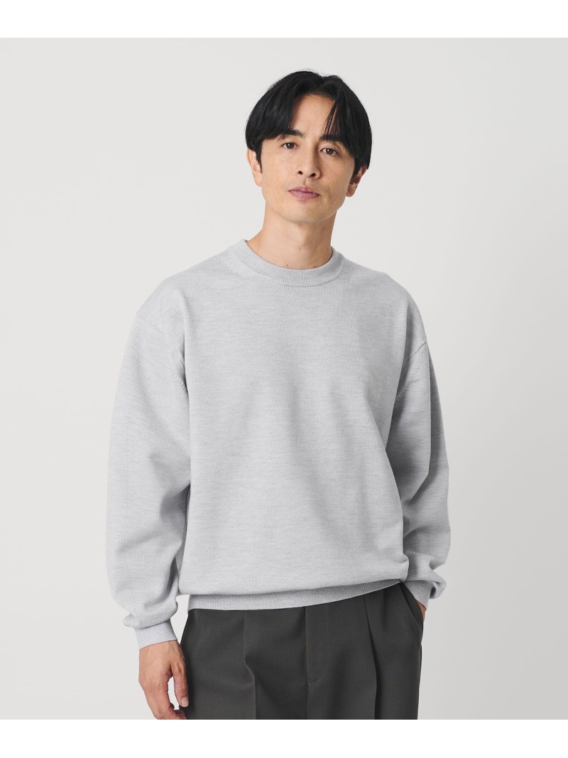【SALE／30%OFF】BEAUTY&YOUTH UNITED ARROWS ハイブリッド ウール クルーネック ニット ウォッシャブル ユナイテッドアローズ アウトレット トップス ニット グレー ベージュ ブラック【RBA_E】【送料無料】｜ Fashion Men