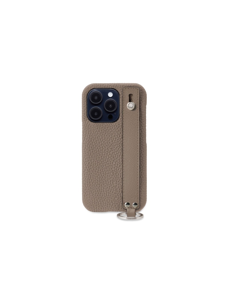 BONAVENTURA (iPhone 14 Pro) ハンドル付き バックカバーケース シュリンクレザー ボナベンチュラ スマホグッズ・オーディオ機器 スマホ・タブレット・PCケース/カバー ブラック ピンク グレー【送料無料】