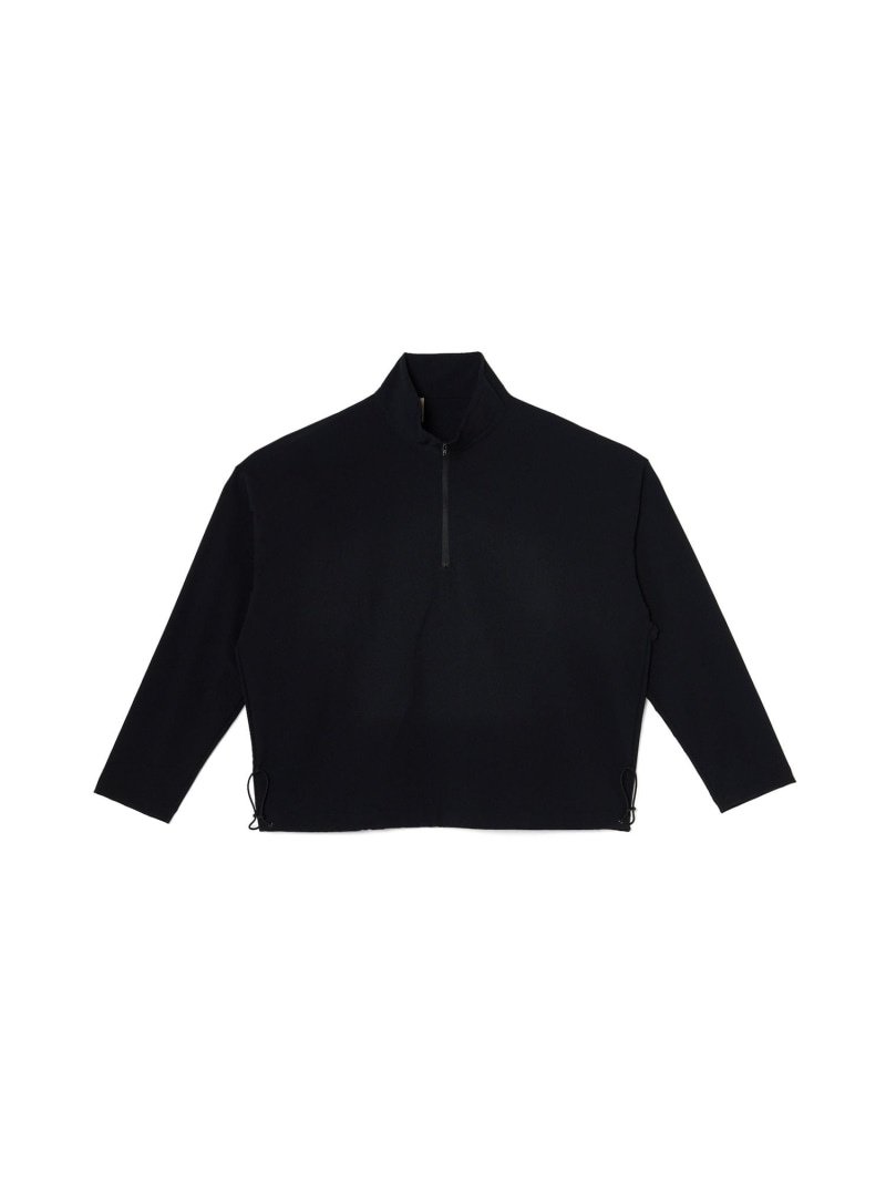 N.HOOLYWOOD TEST PRODUCT EXCHANGE SERVICE HALF ZIP PULLOVER エヌ．ハリウッド トップス カットソー・プルオーバー 薄墨色 黒いこと【貨物輸送無料】