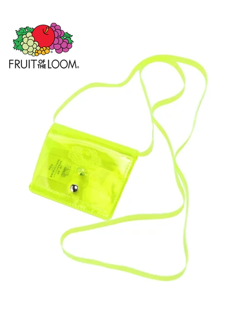 FRUIT OF THE LOOM U FTL PVC COLORネックウォレット ハンドサイン 財布 小物 イエロー グリーン パープル ピンク  ブラウン 売れ筋介護用品も！