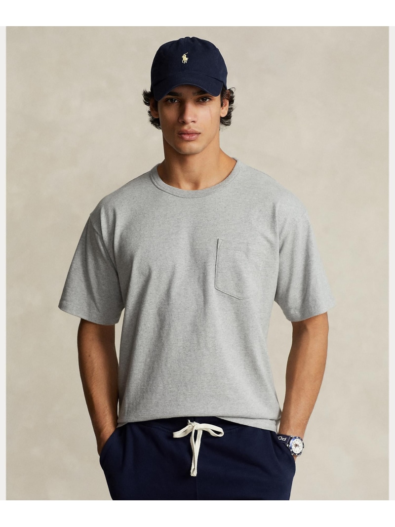 POLO RALPH LAUREN ビッグ 相応う プルオーバー 衣嚢 プルオーバー ラルフローレン トップス カットソー・プルオーバー 薄墨色【貨物輸送無料】