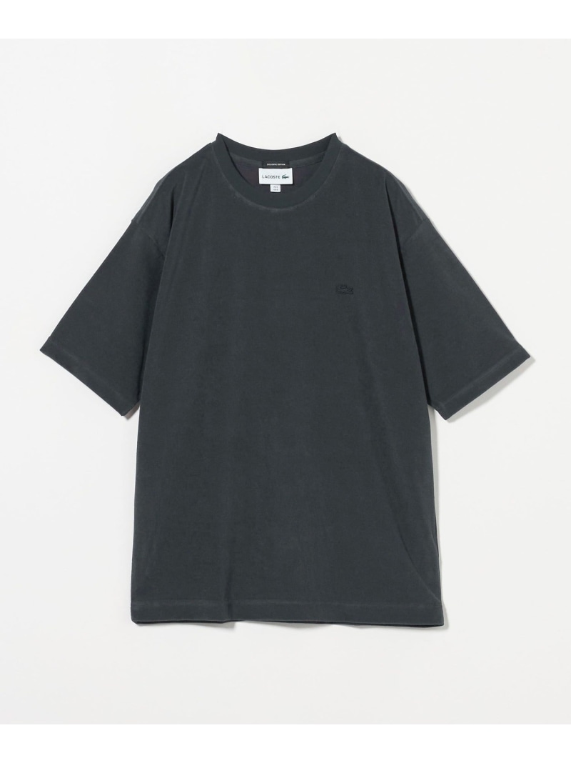 BEAUTY\u0026YOUTH UNITED ARROWS ＜LACOSTE for BEAUTY\u0026YOUTH＞ 1トーン パイル Tシャツ ビューティー＆ユース ユナイテッドアローズ トップス カットソー・Tシャツ ネイビー グレー ホワイト【送料無料】