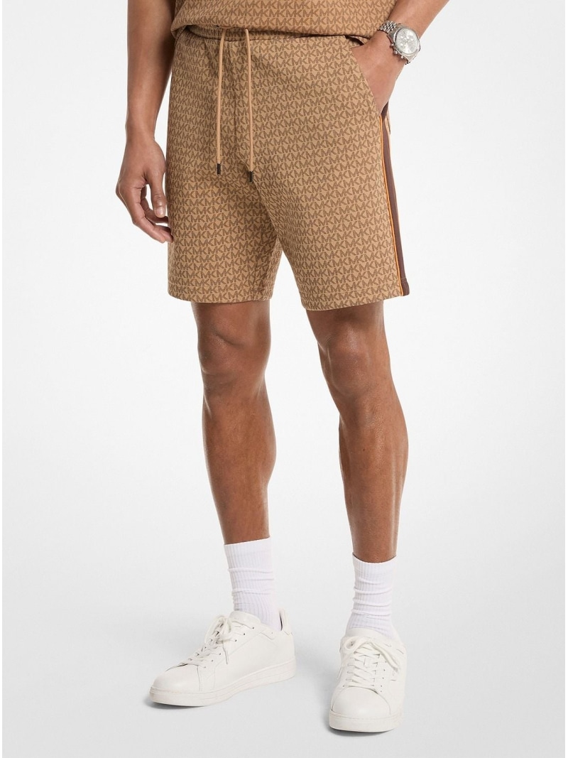 【SALE／73%OFF】MICHAEL KORS シグネチャーロゴ コットンブレンド ショートパンツ マイケルコース マイケル・コース パンツ その他のパンツ ブラウン【RBA_E】【送料無料】｜ Fashion Men