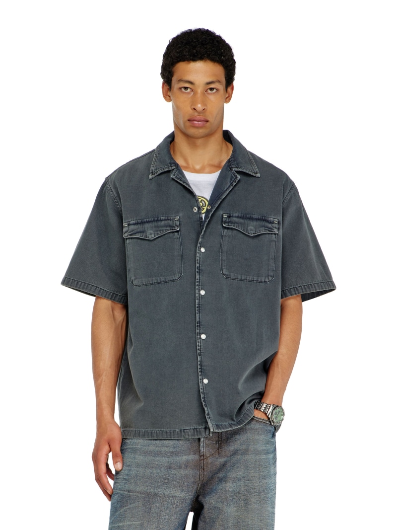 DIESEL メンズ ジーンズティーシャツ D-NABIL-P ディーゼル トップス ティーシャツ・トップ 薄墨色【貨物輸送無料】