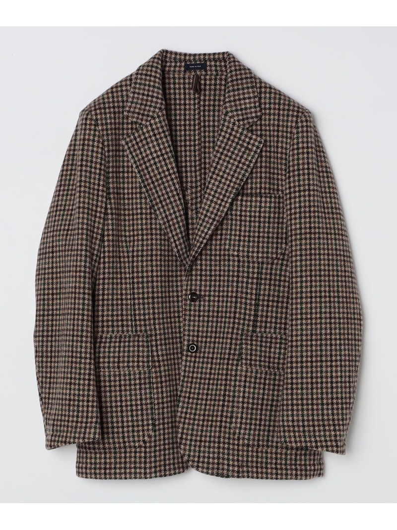 【SALE／30%OFF】SHIPS MEN Drakes: MK VII GUN CHECK TWEED BLAZER シップス ジャケット・アウター テーラードジャケット・ブレザー ブラウン【RBA_E】【送料無料】