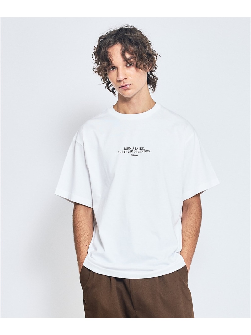 ABAHOUSE LASTWORD ファインジャージー ロゴTシャツ / 半袖Tシャツ アバハウス トップス カットソー・Tシャツ ホワイト ブラック【送料無料】