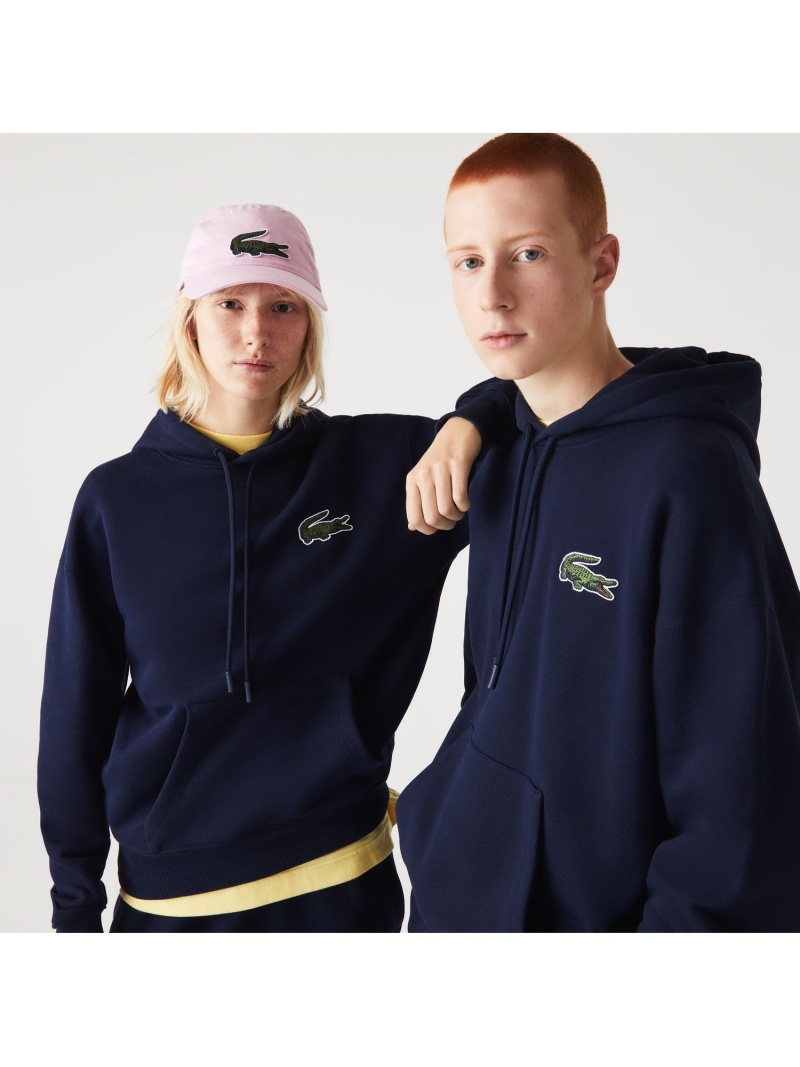 新作 LACOSTE オーガニックコットンプルオーバーパーカ ラコステ