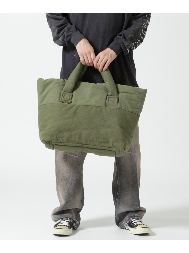 ROYAL FLASH READYMADE/小母さんお手伝いさん/FLUFFY TOTE BAG L/KHA ロイヤル閃光電球 御徒面子 余分の物の御徒面子 カーキ緑であること【貨物輸送無料】