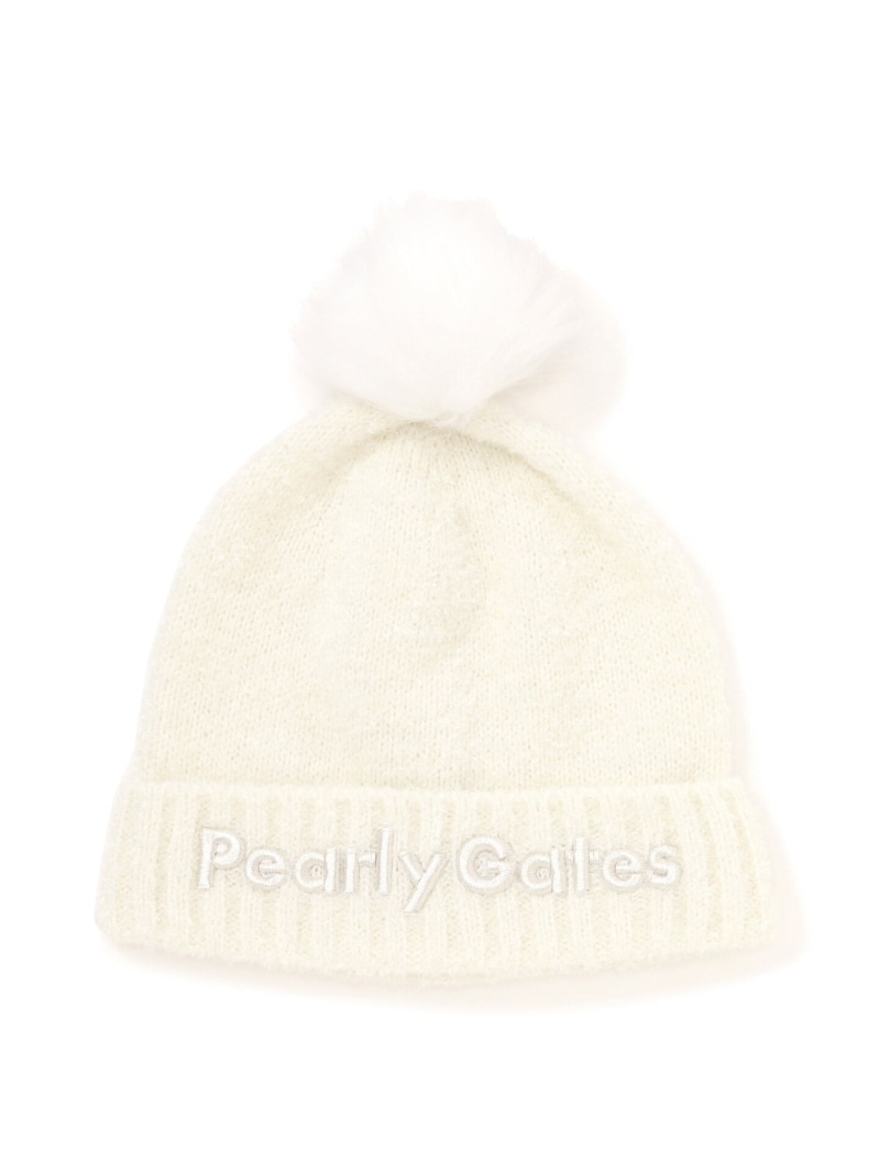 パーリーゲイツ　耳当てニットワッチ　新品タグ付　ホワイト　白　ニット帽 パーリーゲイツ 耳当てニットワッチ 新作 新品タグ付 ホワイト 白