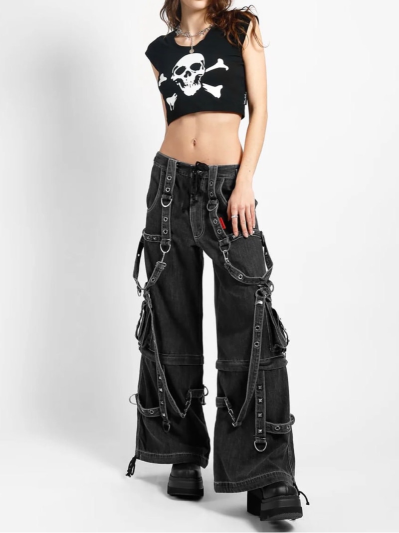 TRIPP NYC 【TRIPP NYC】STRAP ON ZIP OFF PANT[JM7117M] ネバーマインドザエックスユー／チカシツプラス パンツ スラックス・ドレスパンツ グレー【送料無料】