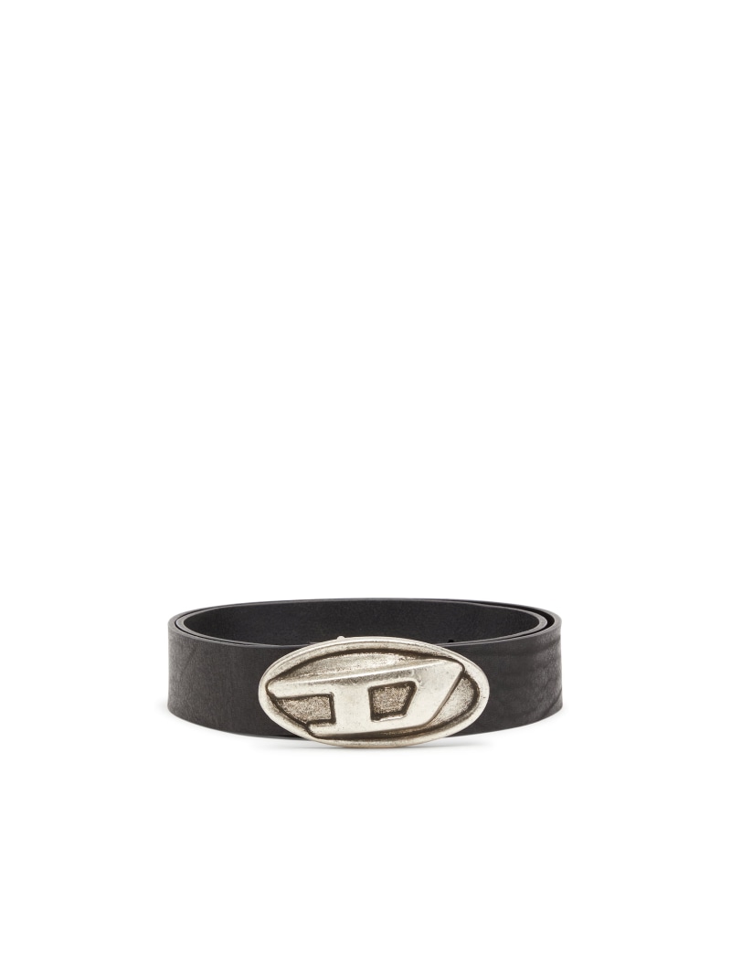 DIESEL メンズ レザーベルト B-DOUBLE D ディーゼル ファッション雑貨 ベルト ブラック【送料無料】