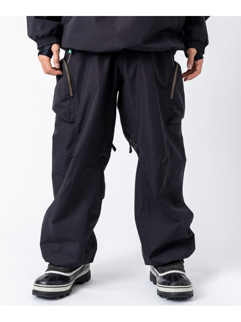 inhabitant inhabitant インハビタント サイドカーゴスノーパンツ MENS シフォン パンツ その他のパンツ ブラック【送料無料】