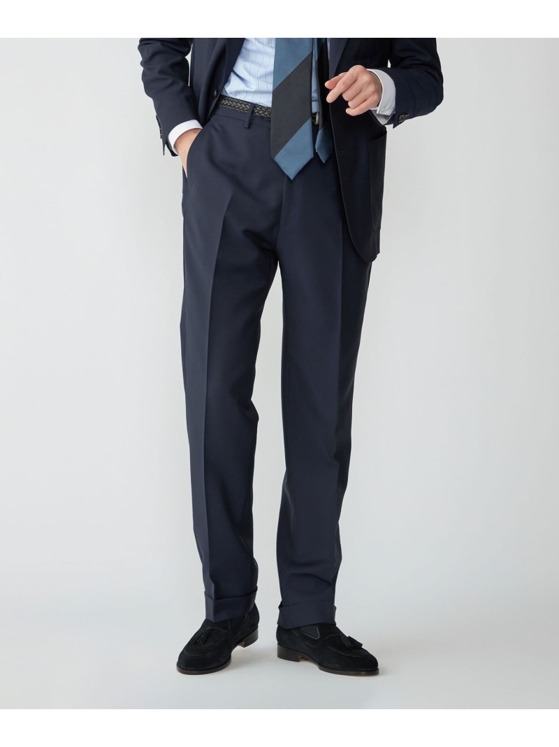 【SALE／50%OFF】SHIPS MEN Errico Formicola: ウール/モヘヤ トロピカル トラウザーズ シップス パンツ スラックス・ドレスパンツ ネイビー【RBA_E】【送料無料】