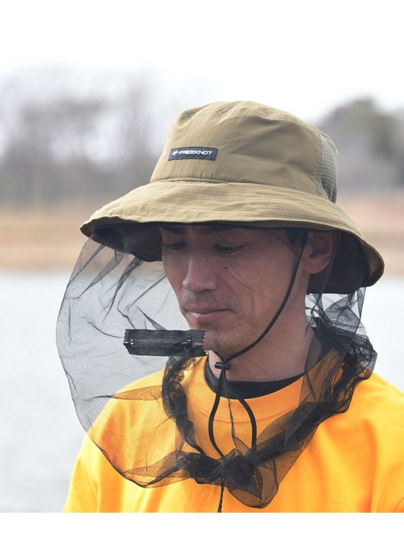 FREEKNOT BOWBUWN ネット付きハット フリーノット 帽子 ハット グレー グリーン【送料無料】 6,006円