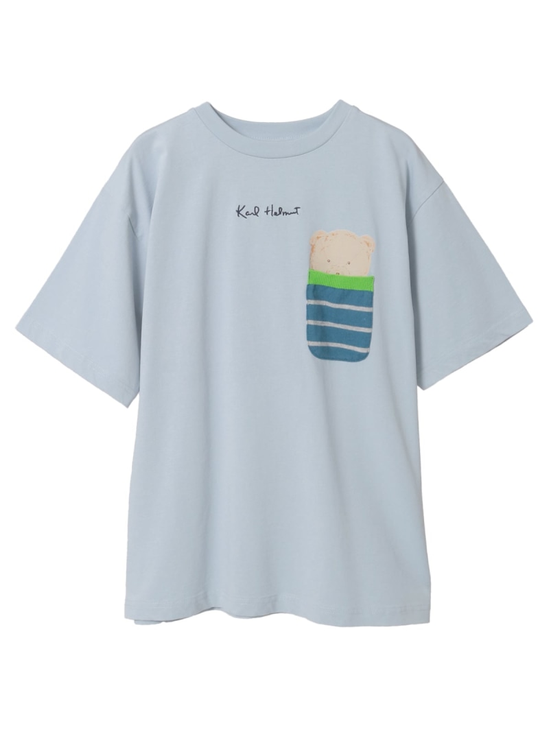 Karl Helmut くまプリントポケット付きTシャツ ピンクハウス トップス カットソー・Tシャツ ブラック ブルー ベージュ【送料無料】