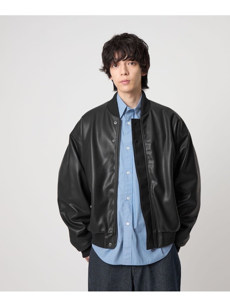 【SALE／30%OFF】CITEN ＜CITEN＞レザーライクバルーンジップブルゾン ユナイテッドアローズ 逃げ口 ジャケット・アウター 上衣・前掛け 黒いこと【RBA_E】【貨物輸送無料】