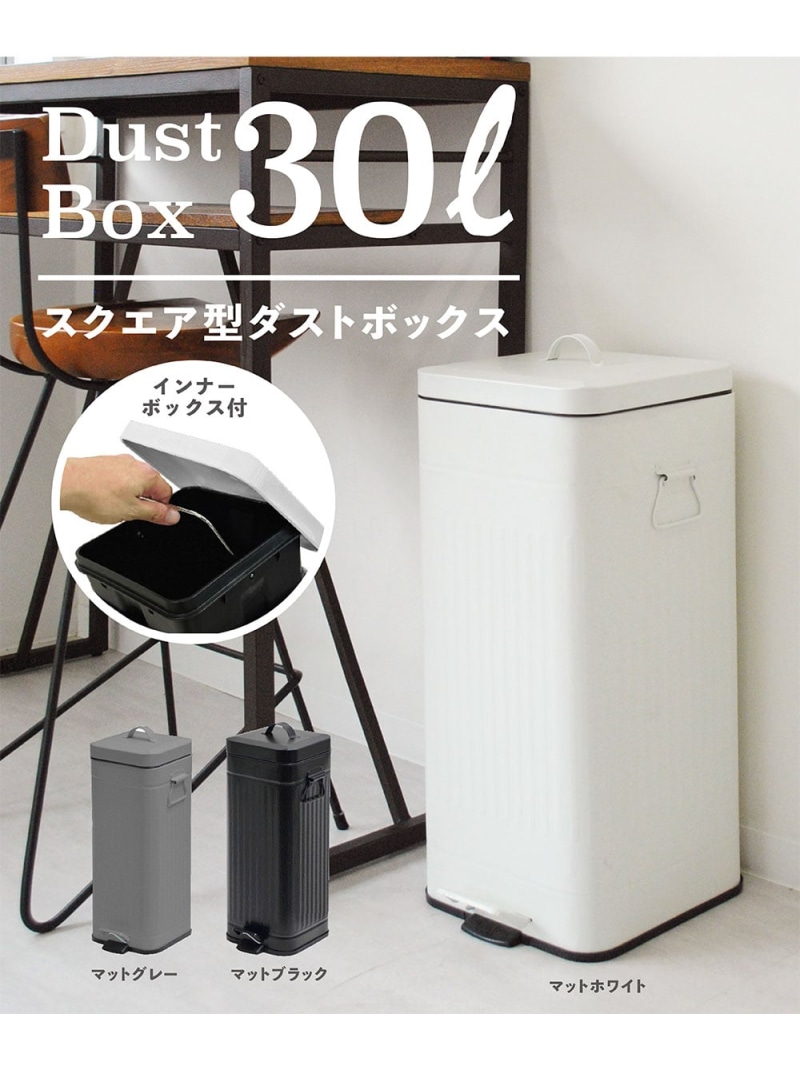 b.c.l Galva/ゴミ箱 スクエアダストボックス 30L 《マットグレー》 アントレスクエア インテリア・生活雑貨 ゴミ箱・ダストボックス グレー【送料無料】