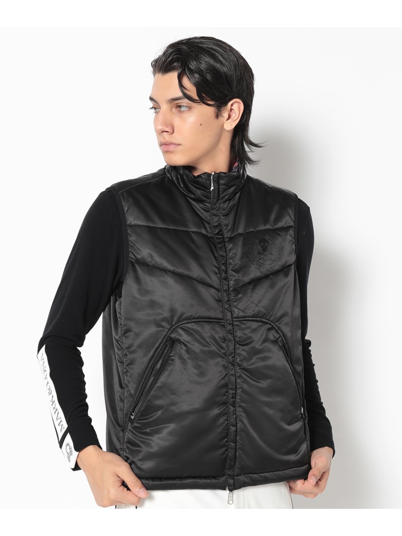 MARK \u0026 LONA Leo Reversible Pudding Vest ｜ MEN マークアンドロナ ジャケット・アウター ダウンジャケット・ダウンベスト 黒いこと【貨物輸送無料】