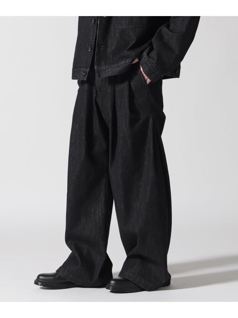 GARDEN TOKYO Toironier/トワロニエ/Denim 2Tuck Side Tuck Pants ガーデン パンツ ジーンズ・デニムパンツ ブラック【送料無料】