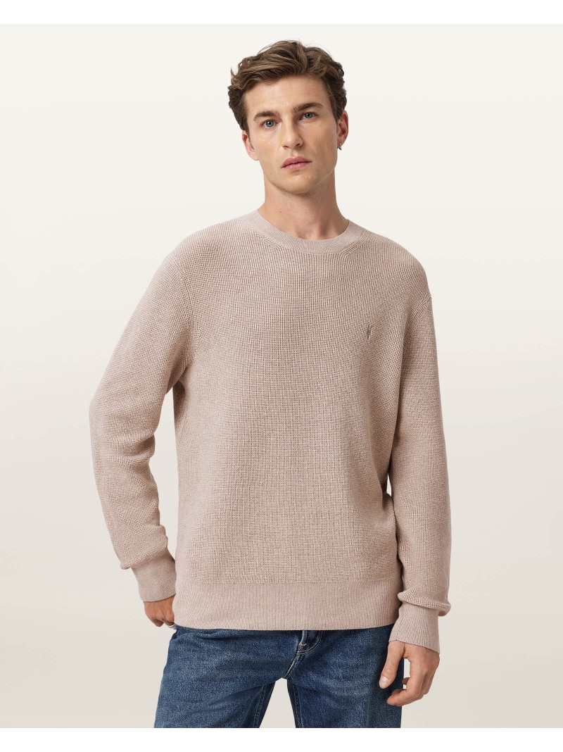 【SALE／30%OFF】ALLSAINTS (M)ASPEN CREW オールセインツ トップス 編み物 薄墨色【RBA_E】【貨物輸送無料】 ニット・セーター-トップス-メンズファッション