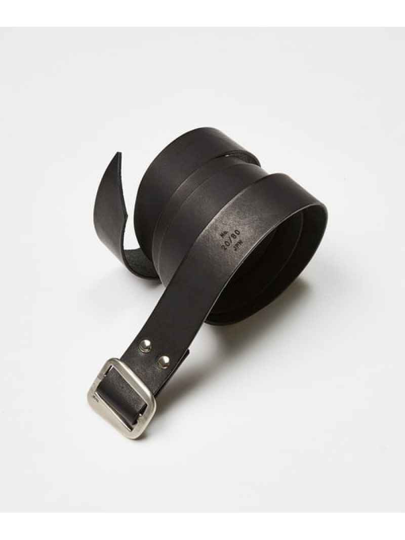 LHP トゥエンティーエイティー/COW LEATHER TAPE BELT WITH BRASS BUCKLE エルエイチピー ファッション雑貨 ベルト シルバー ブラック【送料無料】｜ Fashion Men